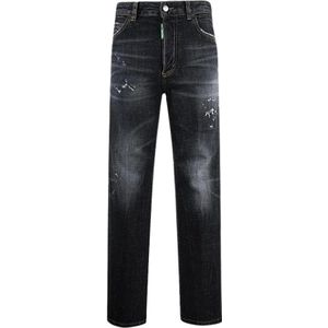 Dsquared2, Jeans, Dames, Zwart, S, Denim, Stretch Denim Jeans - Boston Cut