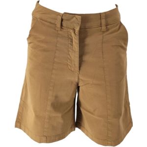 BomBoogie, Korte broeken, Dames, Beige, S, Katoen, Katoenen Bermuda Shorts