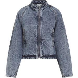 Alaïa, Jassen, Dames, Blauw, M, Denim, Blauwe Denim Jack Damesmode