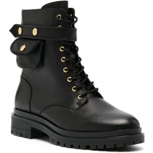 Ralph Lauren, Schoenen, Dames, Zwart, 38 EU, Leer, High Boots