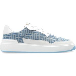 Balmain, Schoenen, Heren, Blauw, 40 EU, Leer, B-Court sneakers