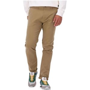 Dstrezzed, Broeken, Heren, Beige, W32 L34, Heren Broeken Charlie Chino Pants Stretch Twill