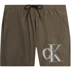 Calvin Klein, Badkleding, Heren, Bruin, XL, Polyester, Heren Zwembroek - Km 0Km 00800