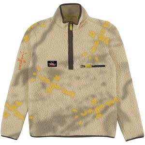 Travis Scott, Sweatshirts & Hoodies, Heren, Beige, M, Beperkte oplage Half-Zip Sherpa Pullover