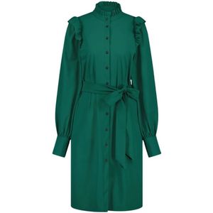 Jane Lushka, Stijlvolle Groene Kamelia Jurk Groen, Dames, Maat:XS