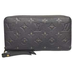 Louis Vuitton Vintage, Tweedehands leren portemonnees Zwart, Dames, Maat:ONE Size