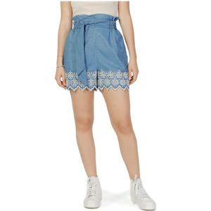 Gaudi, Korte broeken, Dames, Blauw, XL, Katoen, Blauwe Dames Shorts