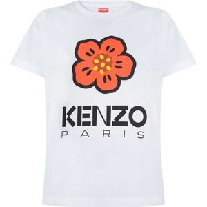 Kenzo, Bedrukt T-shirt Wit, Dames, Maat:L