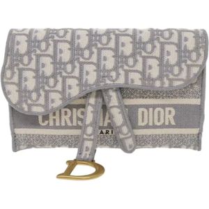 Dior Vintage, Pre-owned, Dames, Grijs, ONE Size, Pre-owned Canvas dior-bags