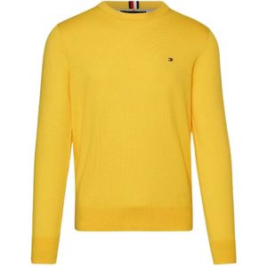 Tommy Hilfiger, Round-neck Truien Geel, Heren, Maat:L