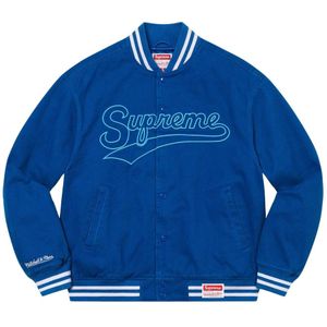 Supreme, Jassen, Heren, Blauw, L, Katoen, Blauwe Varsity Jack Beperkte Oplage