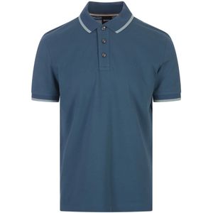 Hugo Boss, Tops, Heren, Blauw, S, Katoen, Slim Fit Blauwe Polo Shirt