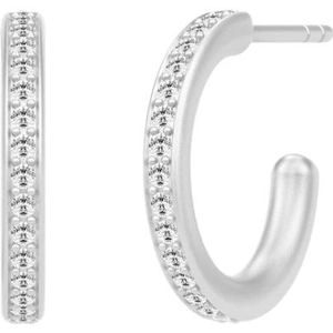 Julie Sandlau, Infinity Hoop kleine oorbellen - Rhodium Grijs, Dames, Maat:ONE Size