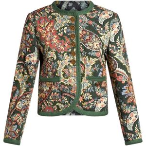 Etro, Jassen, Dames, Veelkleurig, S, Katoen, Groene Paisley Print Jas