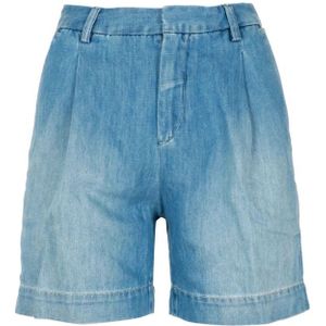 Roy Roger's, Denim Shorts Hoge Taille Rits Sluiting Blauw, Dames, Maat:W27