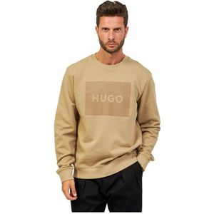 Hugo Boss, Sweatshirts & Hoodies, Heren, Beige, L, Katoen, Beige Truien