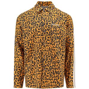 Palm Angels, Oranje Animalier Print Overhemd Oranje, Heren, Maat:S