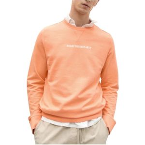 Ecoalf, Sweatshirts & Hoodies, Heren, Oranje, L, Sweatshirt