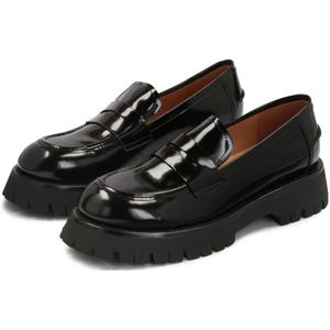 Kazar Studio, Schoenen, Dames, Zwart, 40 EU, Leer, Dames zwarte leren loafers