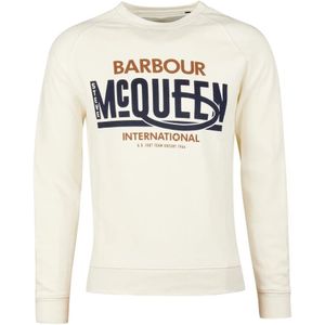 Barbour, Sweatshirts & Hoodies, Heren, Wit, L, Katoen, Randall Crew Sweatshirt in Whisper White