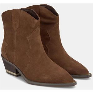 Alma EN Pena, Schoenen, Dames, Bruin, 39 EU, Leer, Cowboy enkellaars