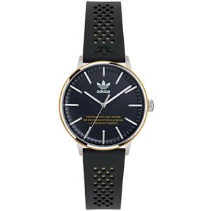 Adidas, Accessoires, unisex, Zwart, ONE Size, Code One Analoog Horloge Zwart Siliconen