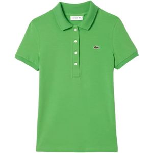 Lacoste, Groene T-shirts en Polos Groen, Dames, Maat:S