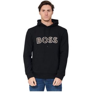 Hugo Boss, Sweatshirts & Hoodies, Heren, Zwart, S, Katoen, Hoodies