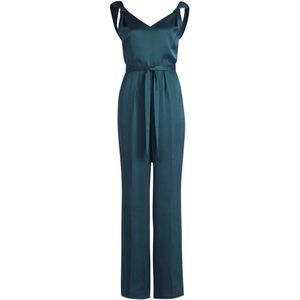 vera mont, Jumpsuits & Playsuits, Dames, Groen, L, Bloemen mouwloze jumpsuit