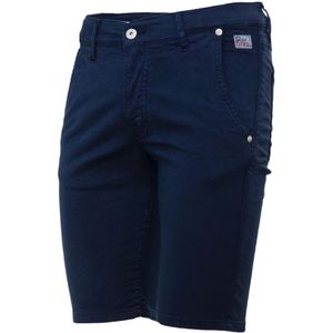 Roy Roger's, Korte broeken, Heren, Blauw, W32, Denim, Slim Fit Bermuda Shorts Elias Man