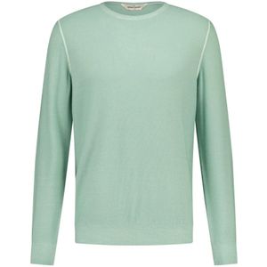 Gran Sasso, Fijne wollen gebreide trui Groen, Heren, Maat:4XL