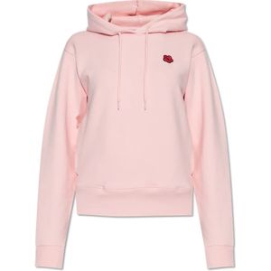 Kenzo, Sweatshirts & Hoodies, Dames, Roze, L, Katoen, Capuchontrui