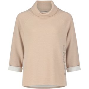 Betty Barclay, Truien, Dames, Beige, L, Trendy Turtleneck Sweatshirt met Glitter