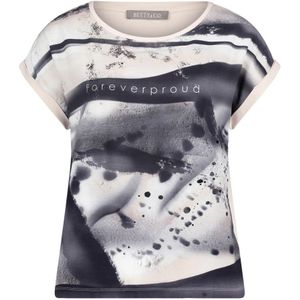 Betty & Co, Tops, Dames, Veelkleurig, M, Grafisch Casual Shirt met Coole Print