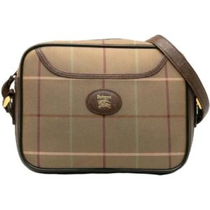 Burberry Vintage, Pre-owned, Dames, Bruin, ONE Size, Katoen, Pre-owned Canvas shoulder-bags