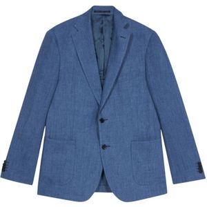 Brooks Brothers, Jassen, Heren, Blauw, M, Linnen, Bluette Linnen Blazer