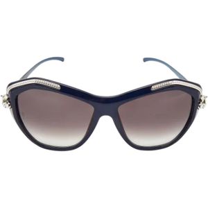 Cartier Vintage, Pre-owned, Dames, Blauw, ONE Size, Pre-owned Acetate sunglasses