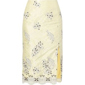 Erdem, Romantische Gele Janet Rok Beige, Dames, Maat:S