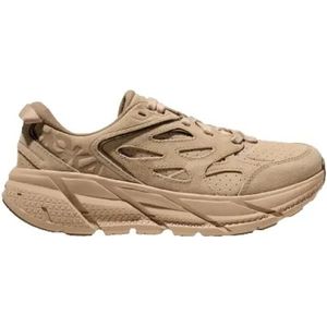 Hoka One One, Schoenen, Heren, Beige, 38 EU, Suède, Clifton Suede Hardloopschoen