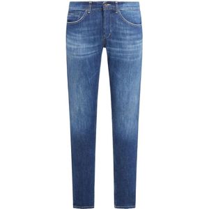 Dondup, Jeans, Heren, Blauw, W40, Denim, Skinny Fit Blauwe Denim Jeans