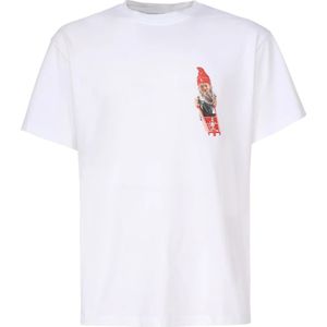 JW Anderson, Witte T-shirts en Polos met 98% Katoen Wit, Heren, Maat:2XL