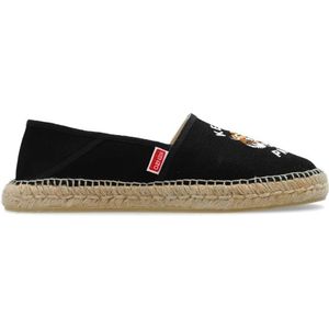 Kenzo, Espadrilles met logo Zwart, Dames, Maat:36 EU