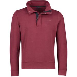 Pierre Cardin, Sweatshirts & Hoodies, Heren, Rood, M, Katoen, Bordeaux Half Zip Sweatshirt