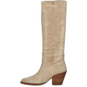 Alpe, Schoenen, Dames, Beige, 40 EU, Suède, Beige Suède Hoge Laarzen 5017