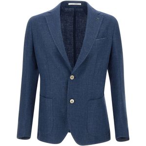 Eleventy, Blazers Blauw, Heren, Maat:XL