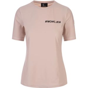 Moncler, Tops, Dames, Roze, S, T-Shirts
