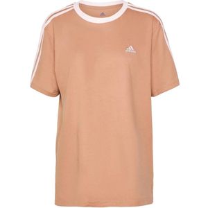 Adidas, Tops, Dames, Bruin, M, 3 Strepen T-shirt