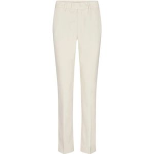 MOS Mosh, Broeken, Dames, Beige, 2Xl, Elegante Slim-Fit Broek in Ecru