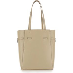 Givenchy, Tassen, Dames, Beige, ONE Size, Leer, Beige Tote Tas met Verstelbare Gespen