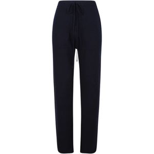 Maison Margiela, Broeken, Heren, Blauw, L, Wol, Blauwe Decortiquè Wol-Kasjmier Broek